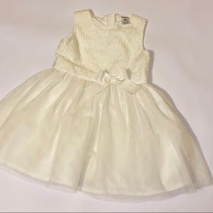 toddler cream white dress